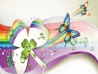 Rengarenk Kelebekler ve Üç Yapraklı Yonca Yapbozu